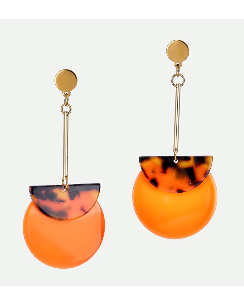 orange earrings