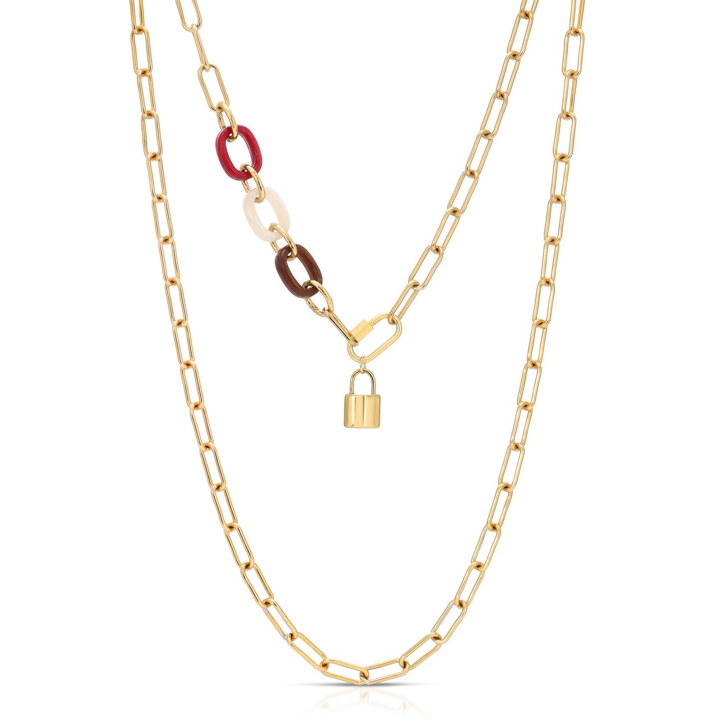Chain Reaction Vivid Gold Necklace | Chain Necklace Women | Chain Reaction Necklace - JaJaara