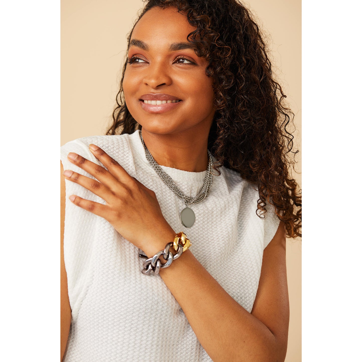 Two Tone Chain Bracelet