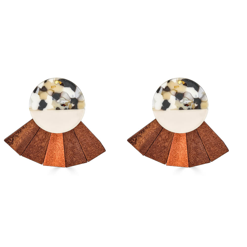 wooden african earrings