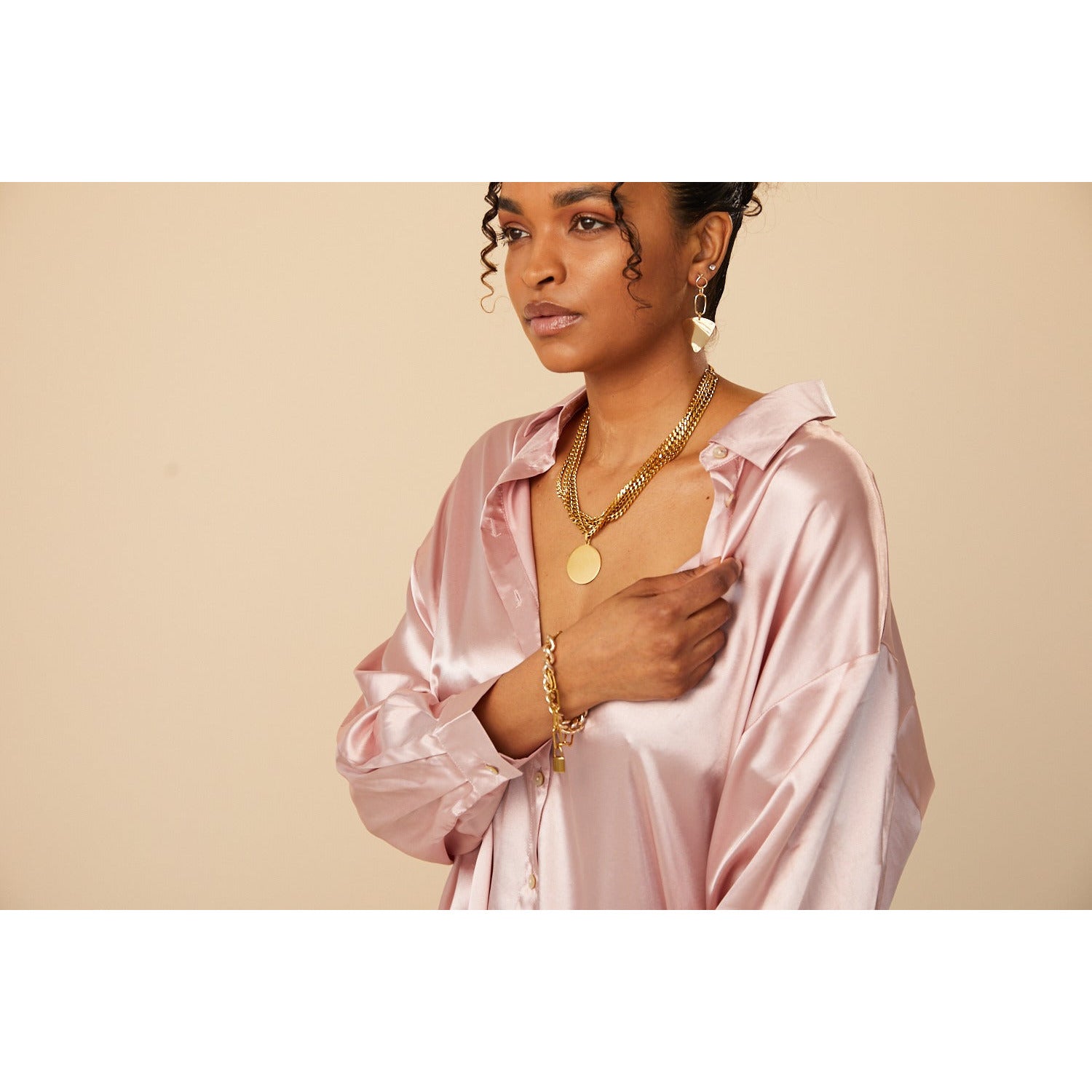 golden triangle earrings