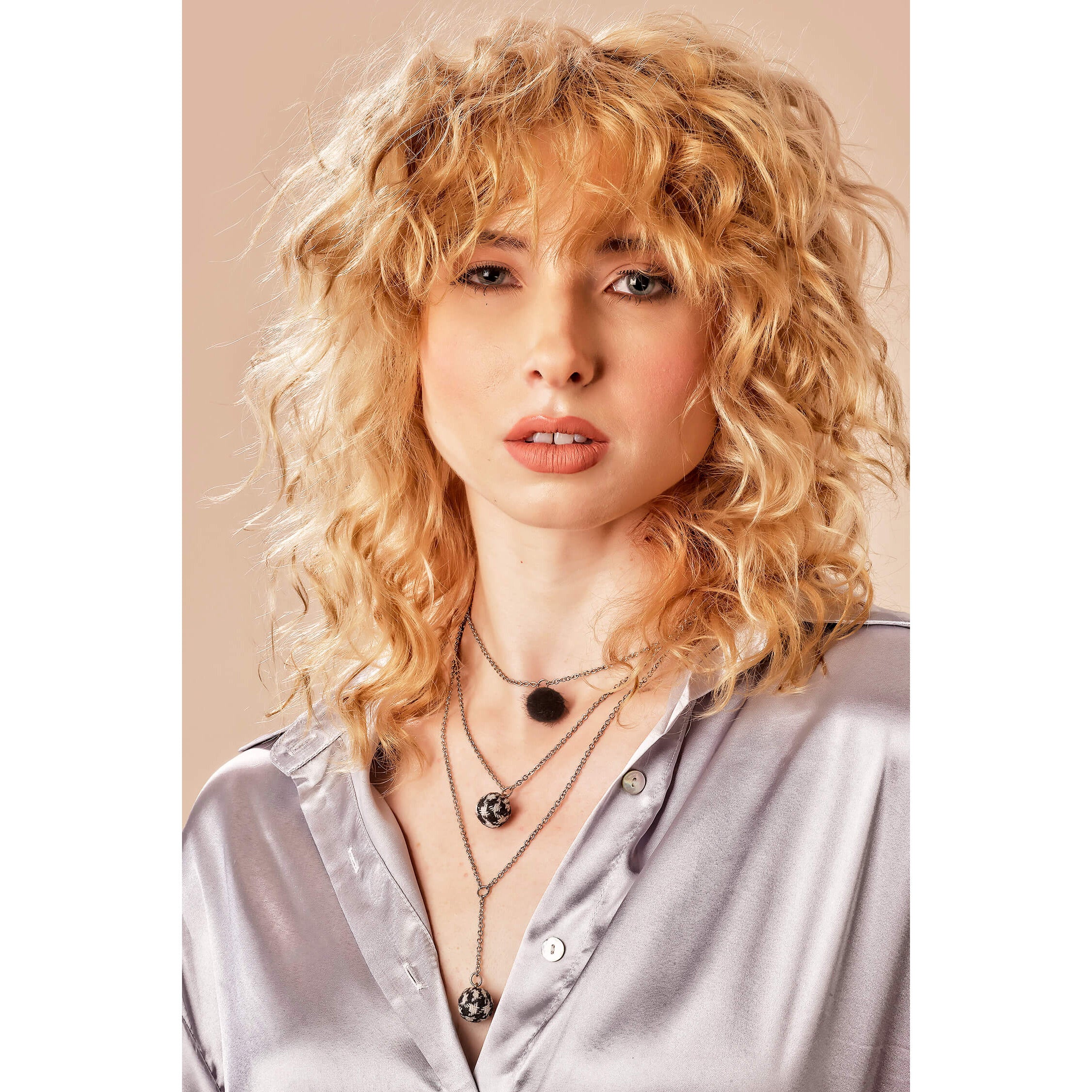 Chain Reaction 3 Tier Silver Necklace | Chain Necklace Women | Chain Reaction Necklace - JaJaara
