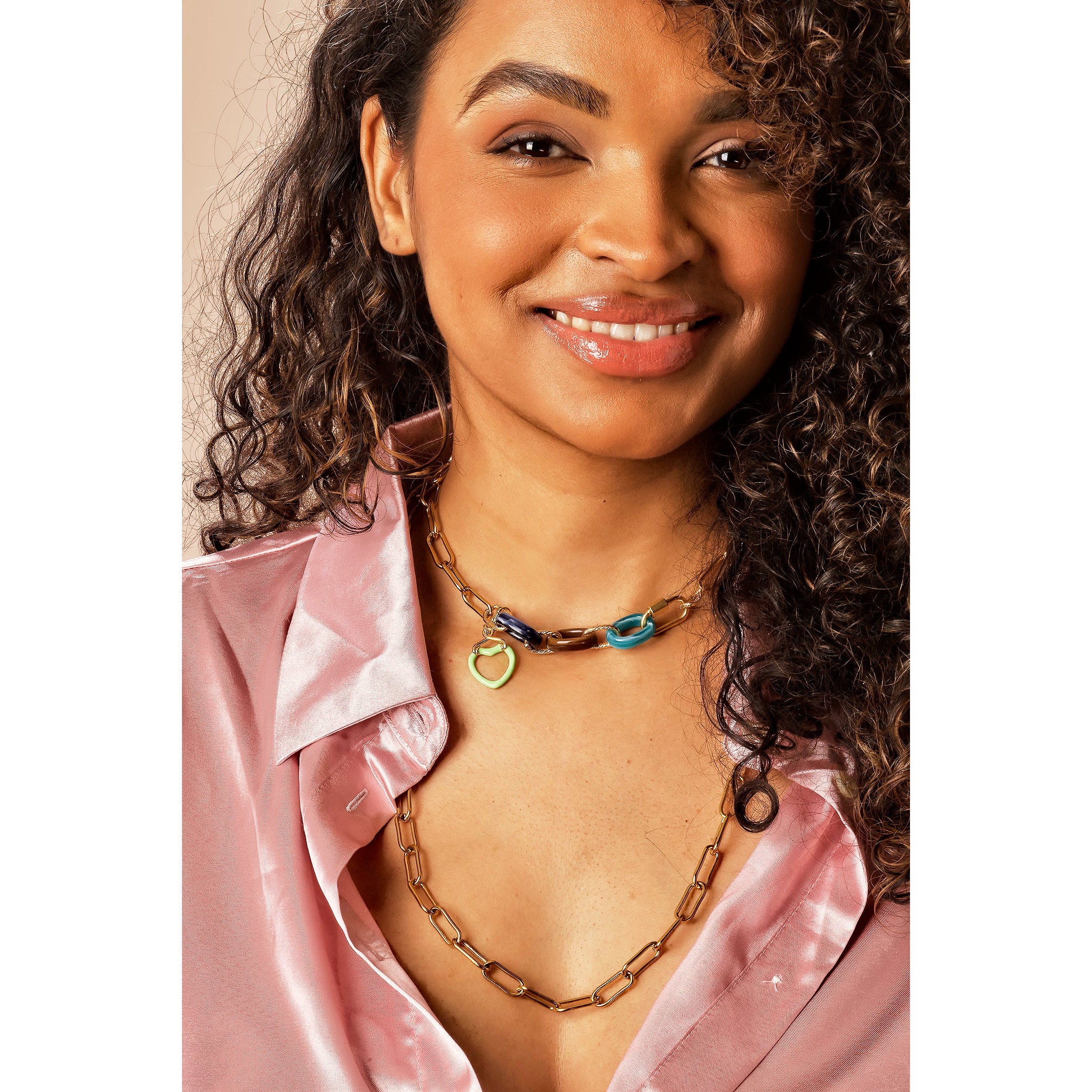 Chain Reaction Vintage-Fun Necklace | Chain Necklace Women | Chain Reaction Necklace - JaJaara