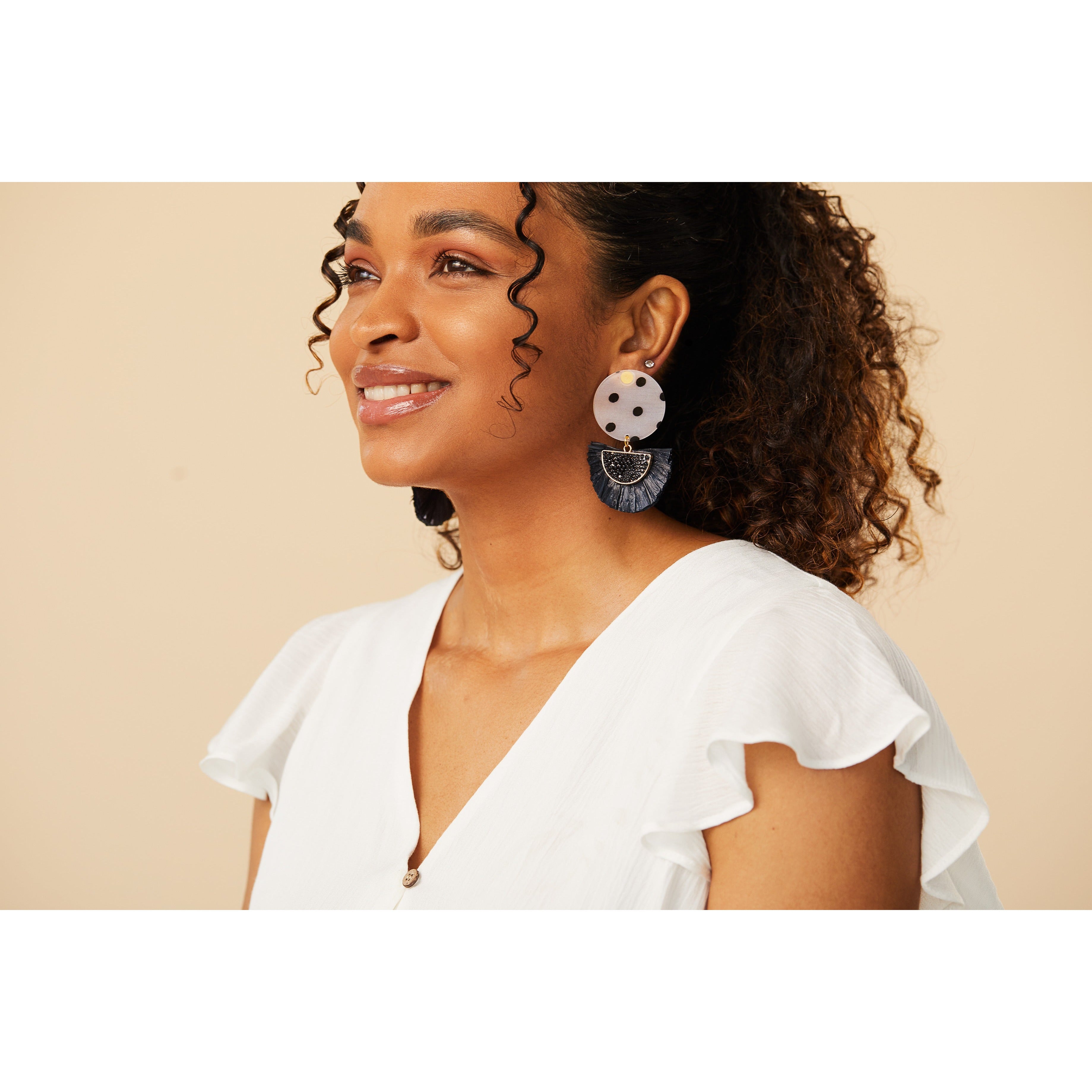blue earrings