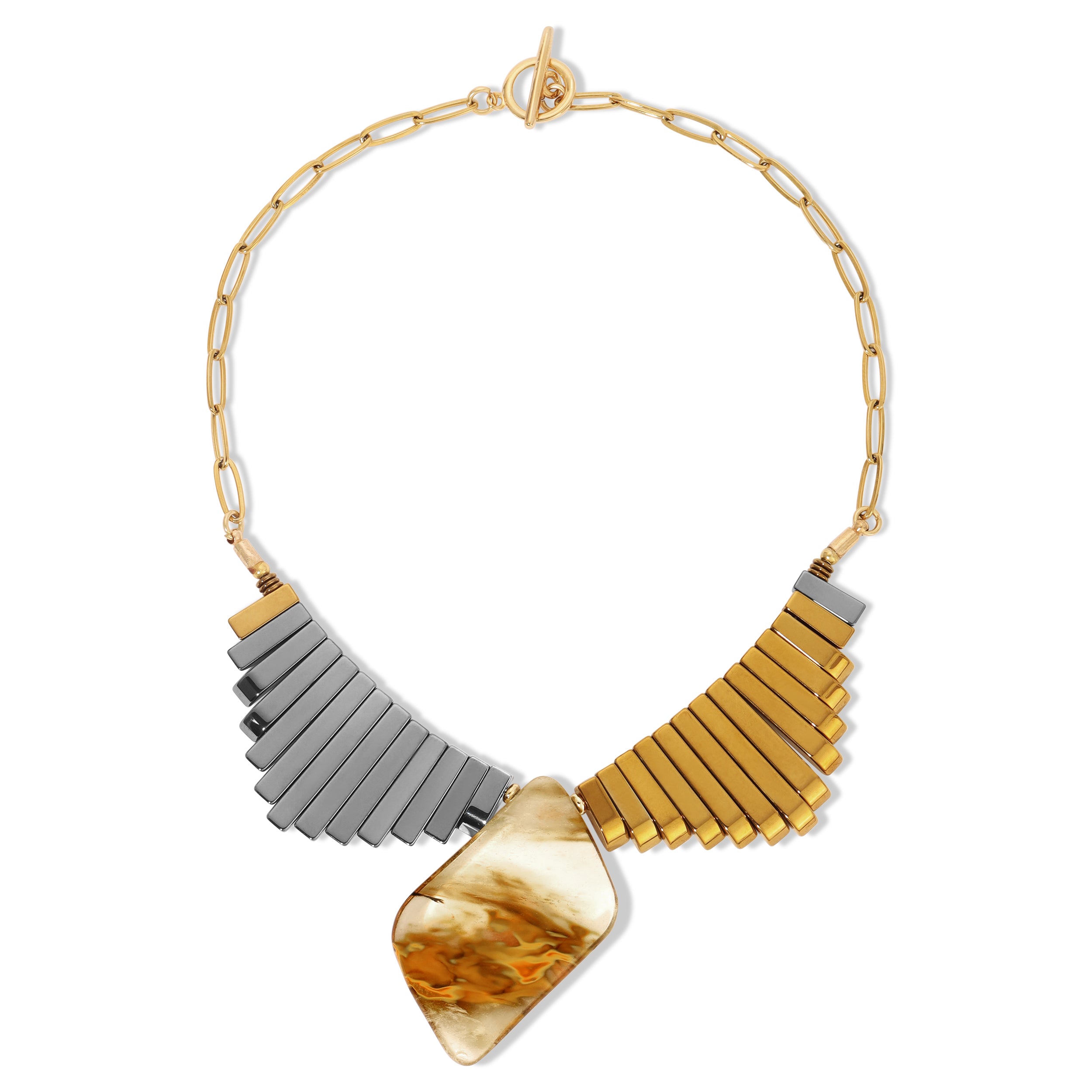 Chain Reaction Deux- Necklace | Chain Necklace Women | Chain Reaction Necklace - JaJaara