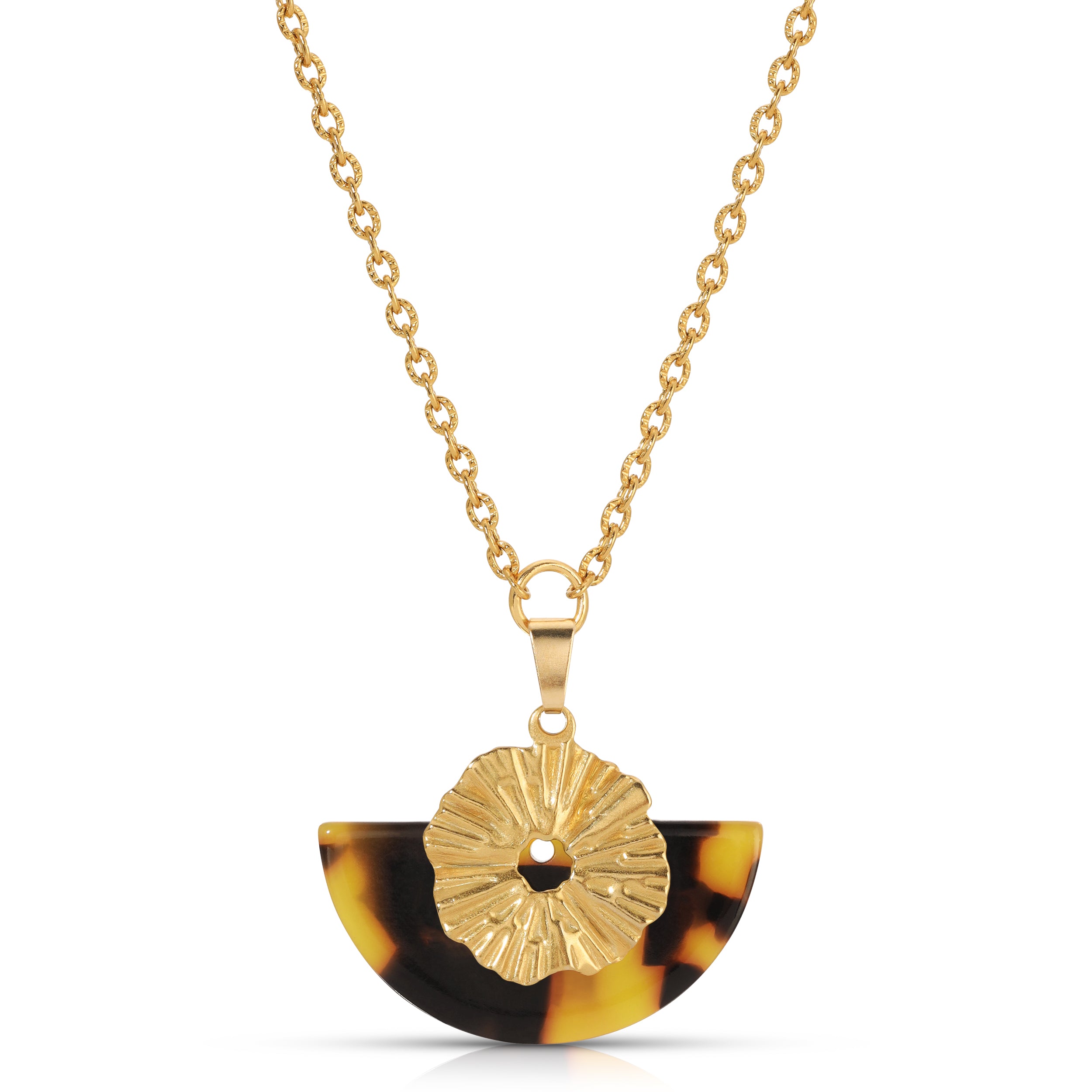 Amber Brown JaJaara Leopard Pendant Necklace | Buy Brown Earrings | Amber Brown earrings - JaJaara