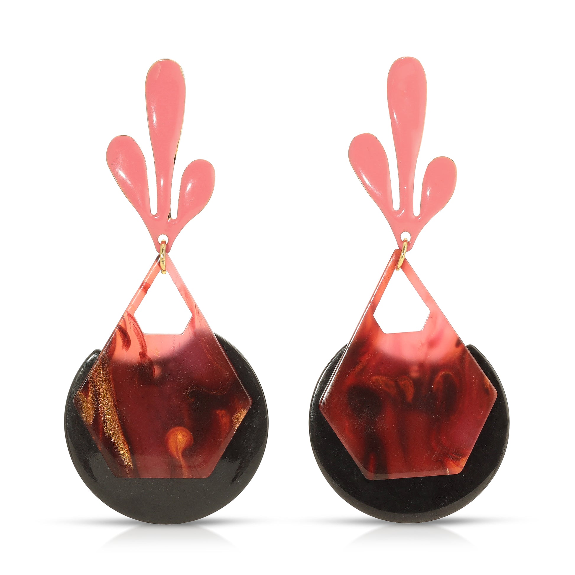 Pink earrings