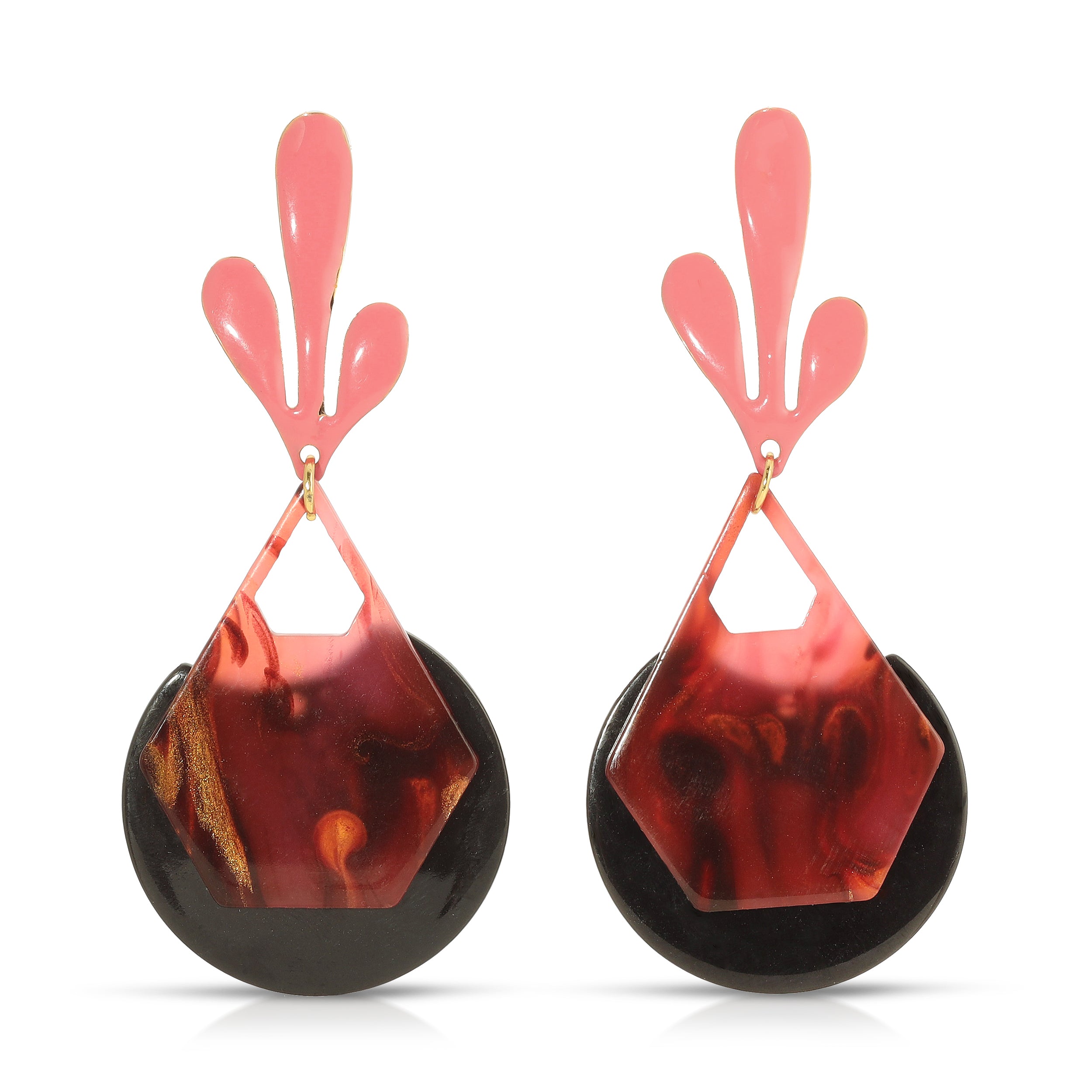 Pink earrings