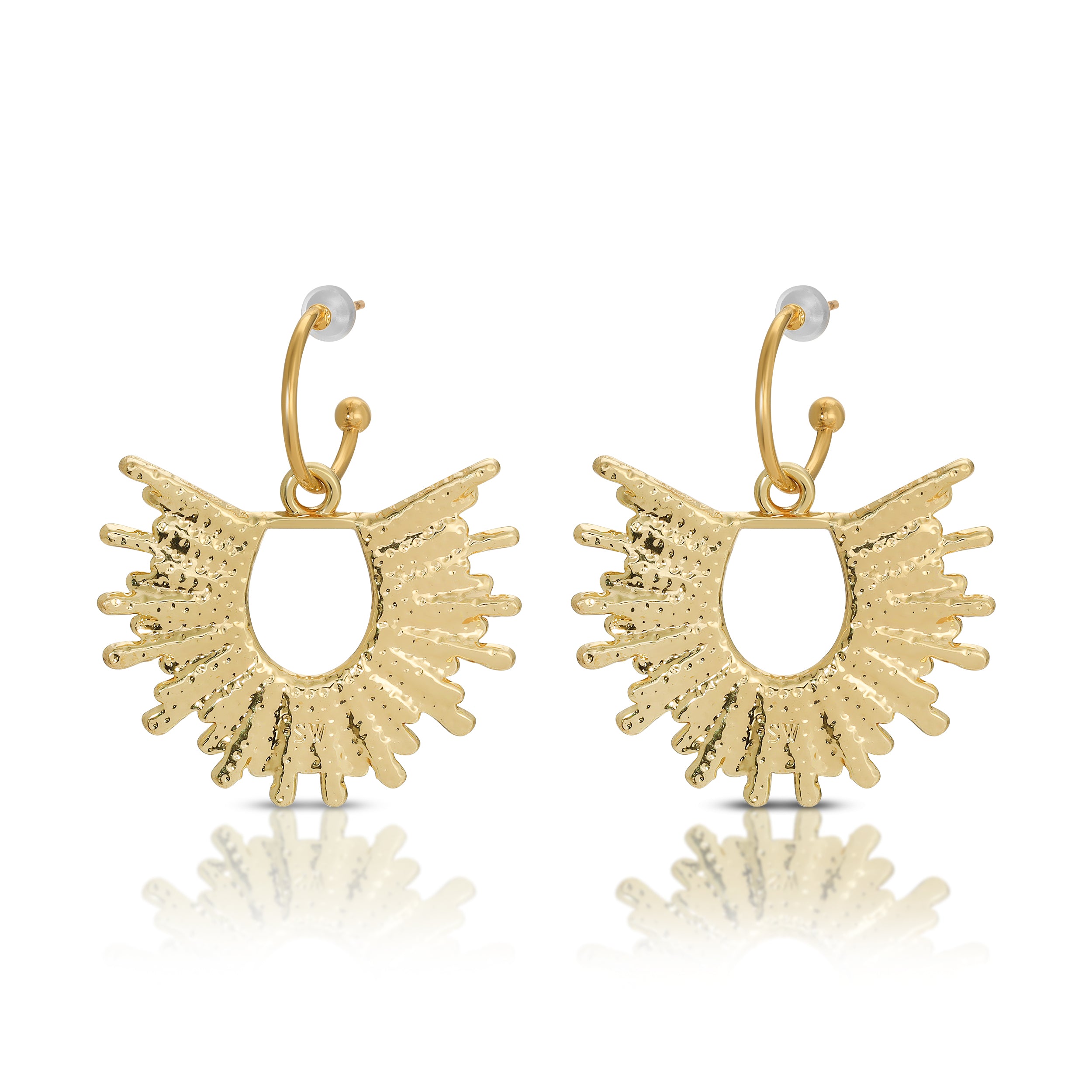 gold huggie hoop earrings