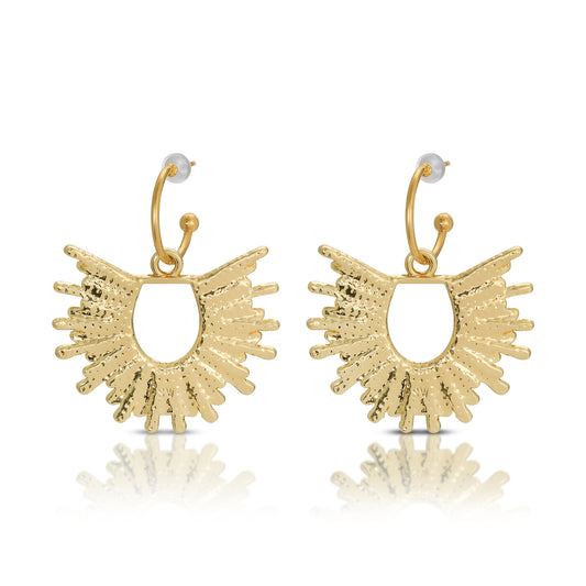 gold huggie hoop earrings