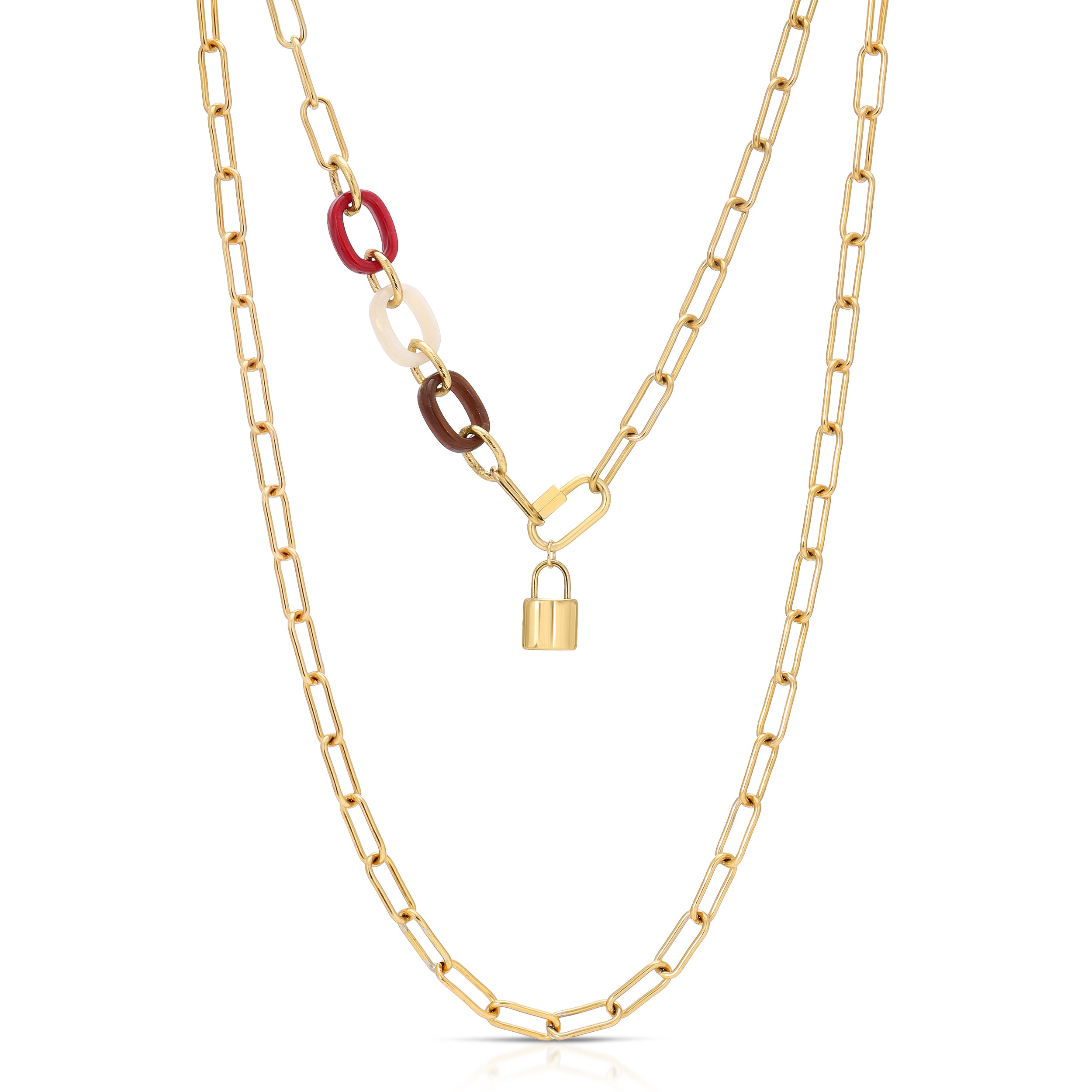 Chain Reaction Vivid Gold Necklace | Chain Necklace Women | Chain Reaction Necklace - JaJaara