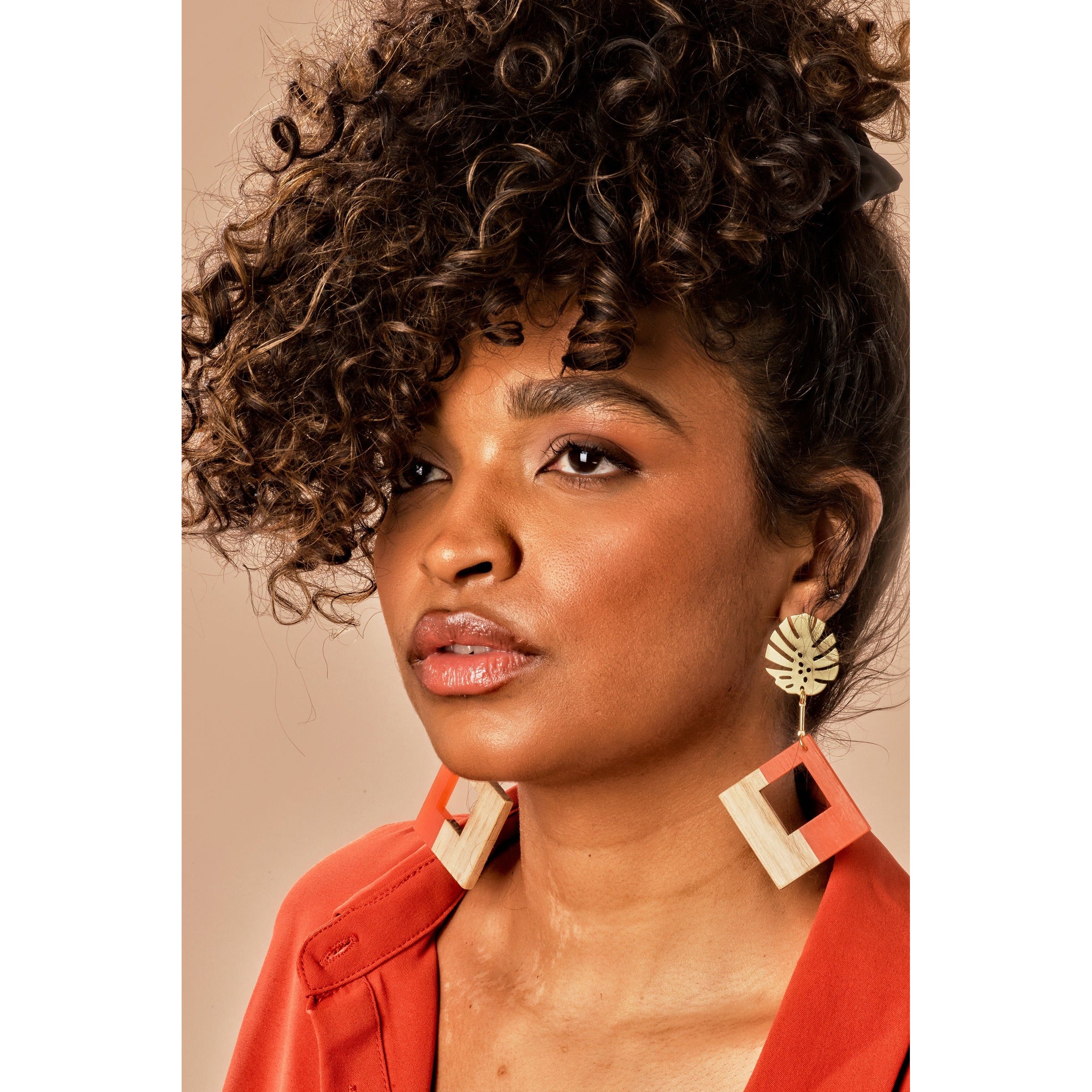 wooden african earrings