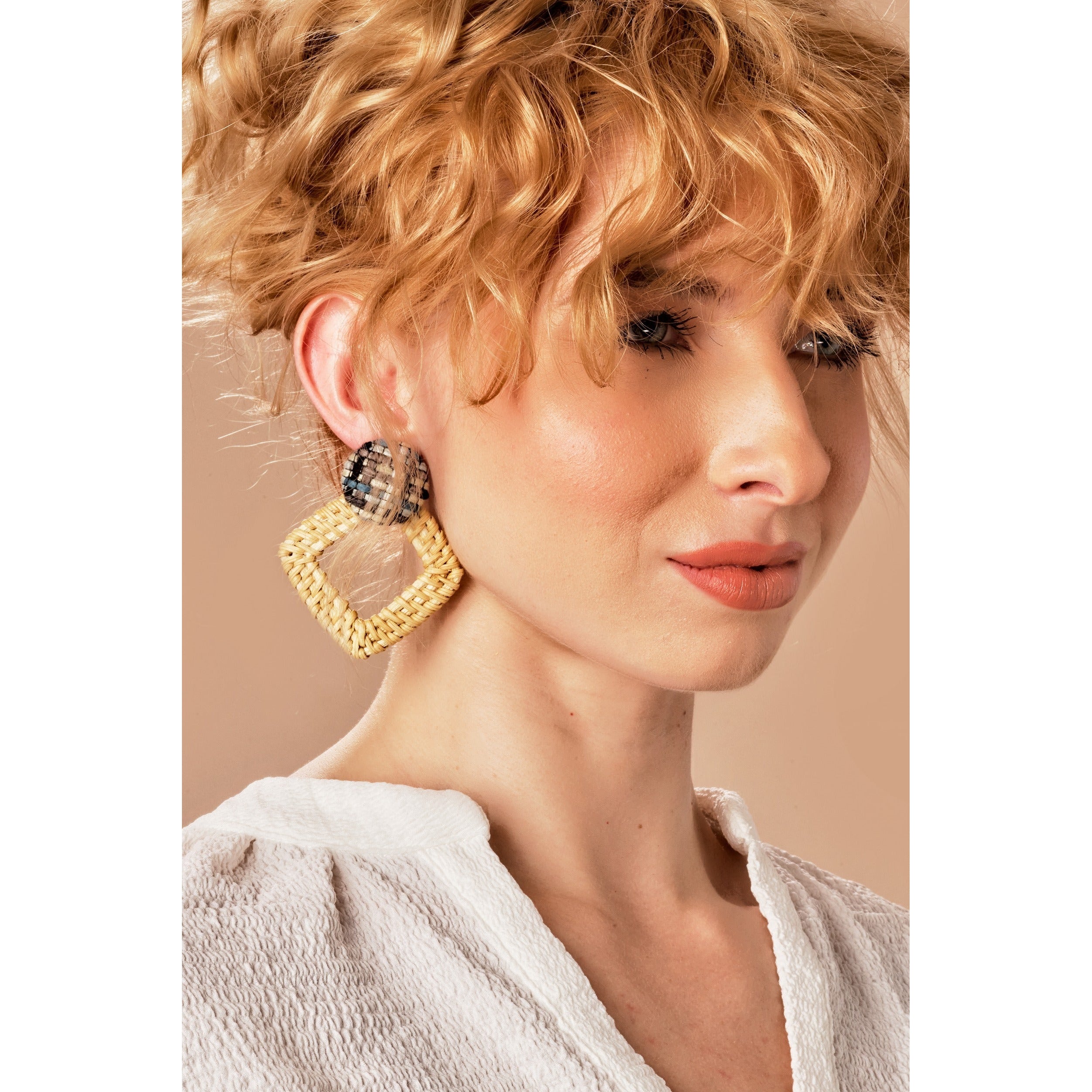 Rattan Wood Earrings