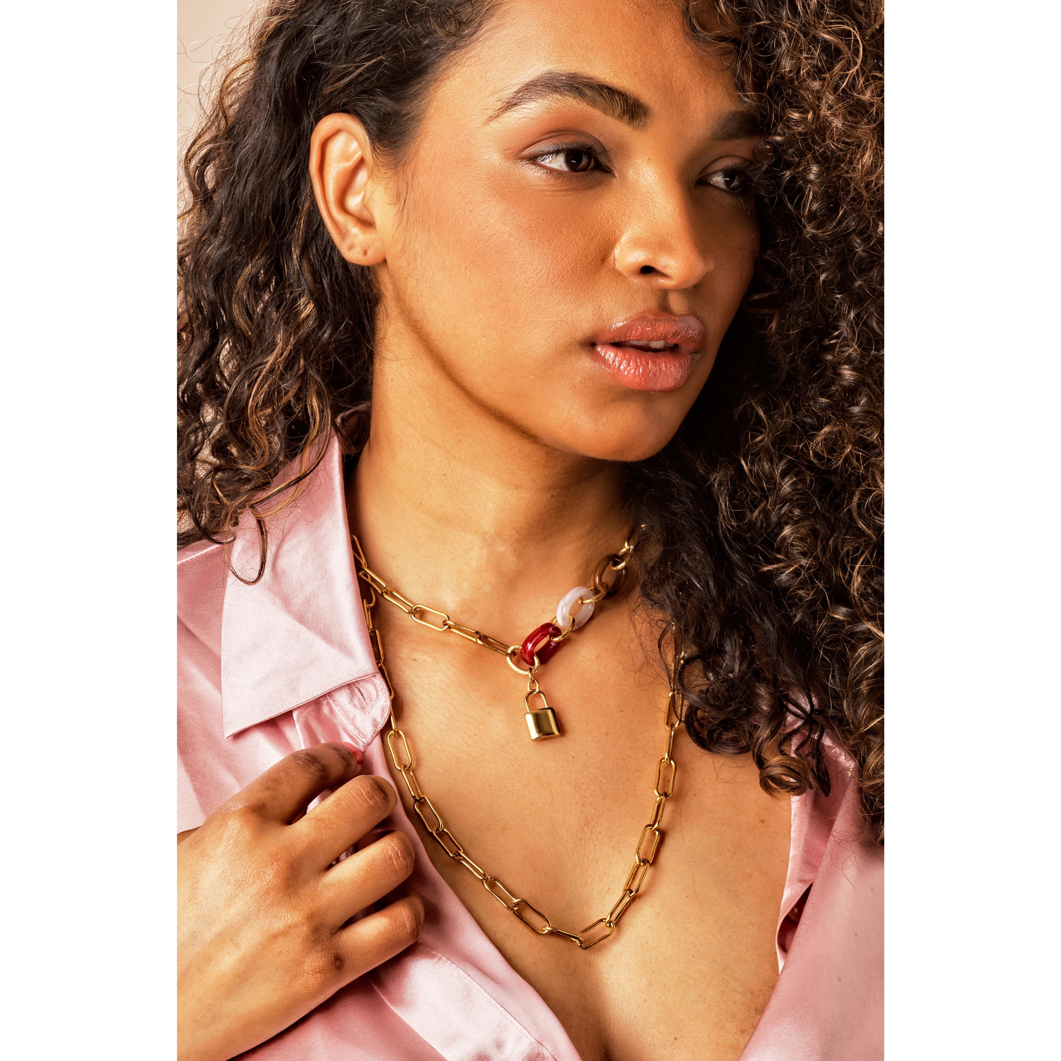 Chain Reaction Vivid Gold Necklace | Chain Necklace Women | Chain Reaction Necklace - JaJaara