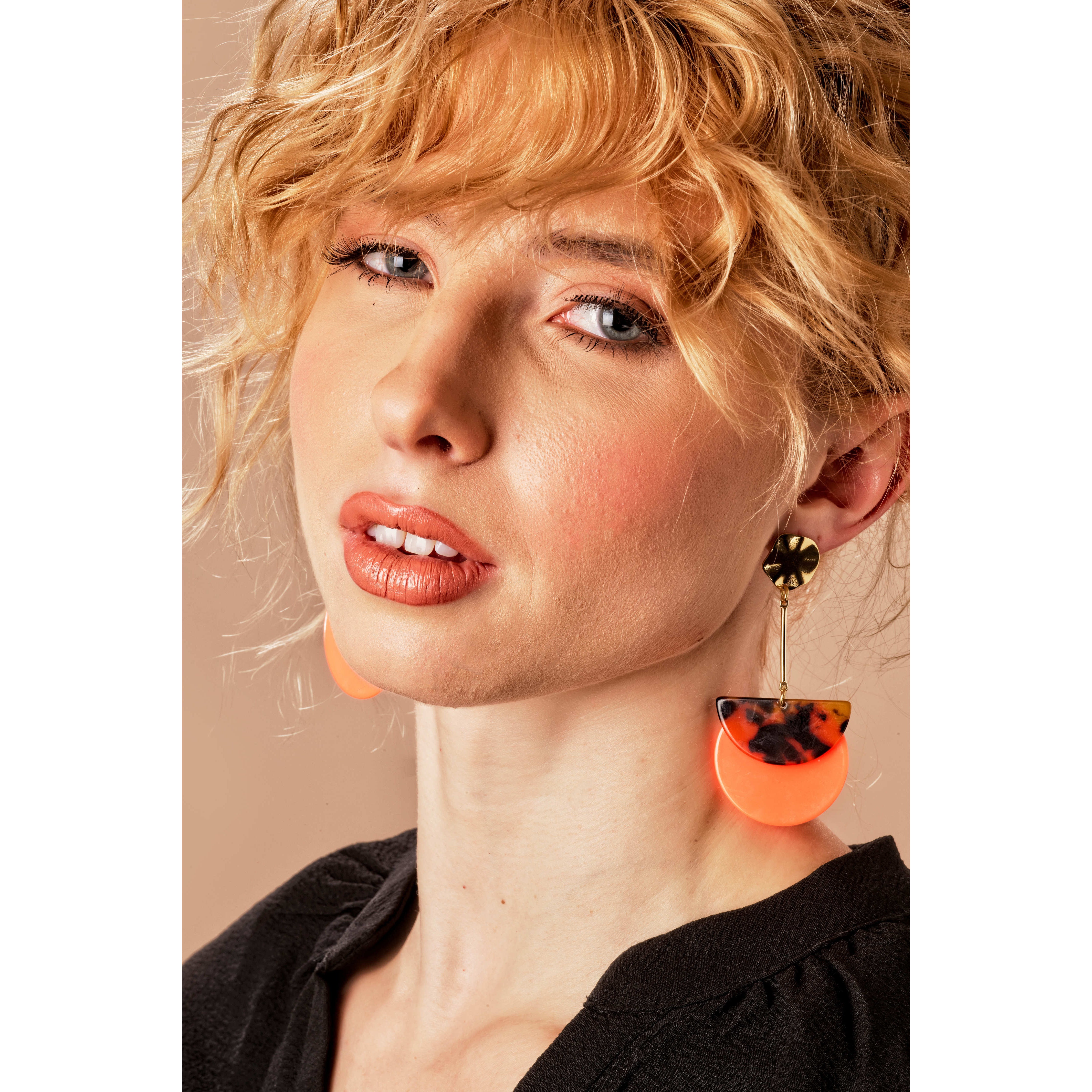 orange earrings