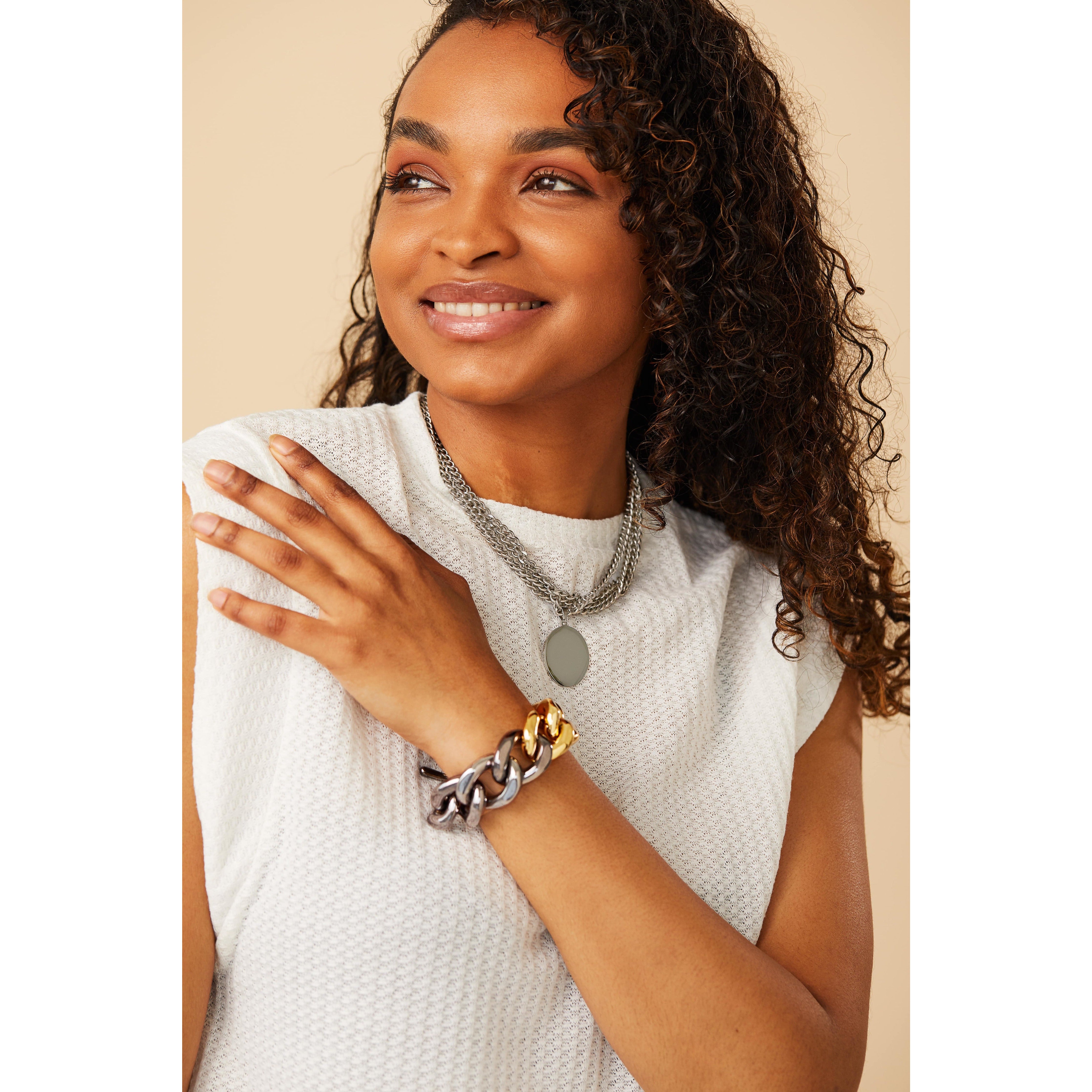 Two Tone Chain Bracelet