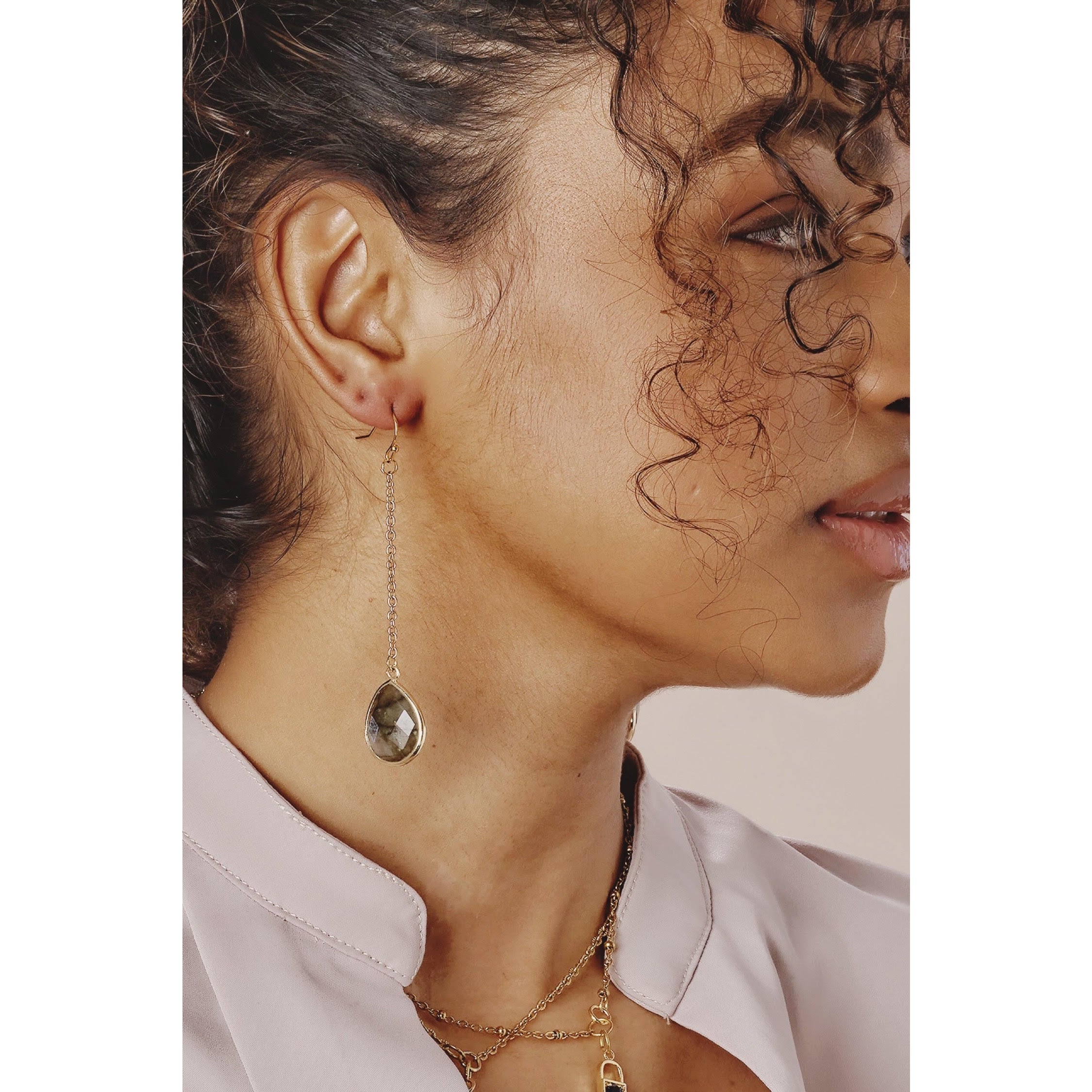 long gold earrings
